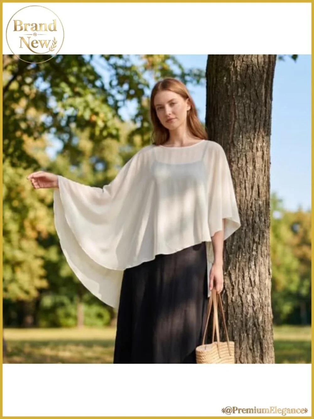 Chiffon Capelet Shawl Wrap for Evening Dress Wedding Cover Up